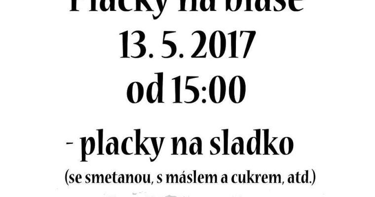 13. 5. 2017 Placky na blaše