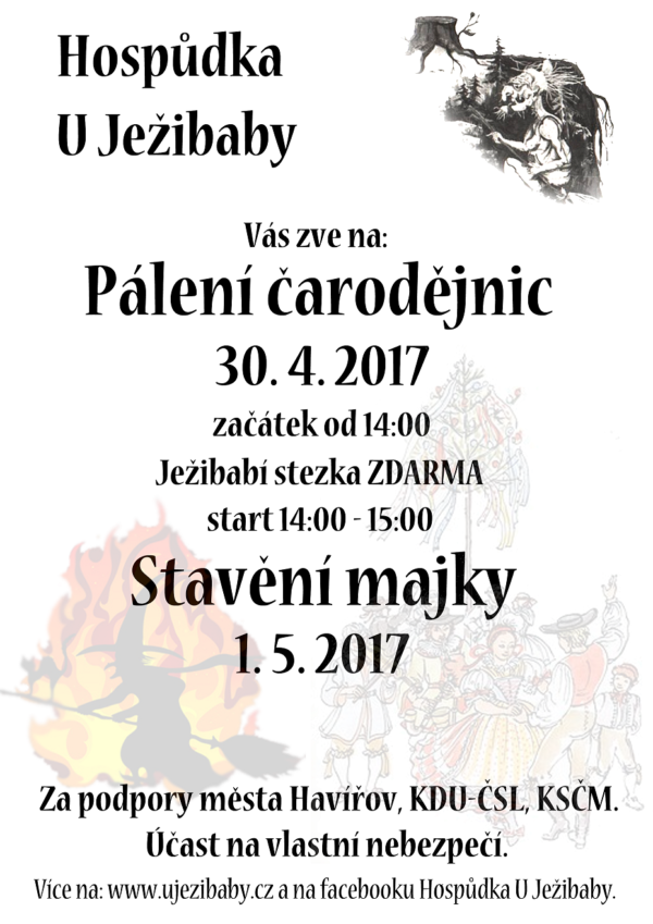 30. 4. 2017 Pálení čarodějnic + stavění majky