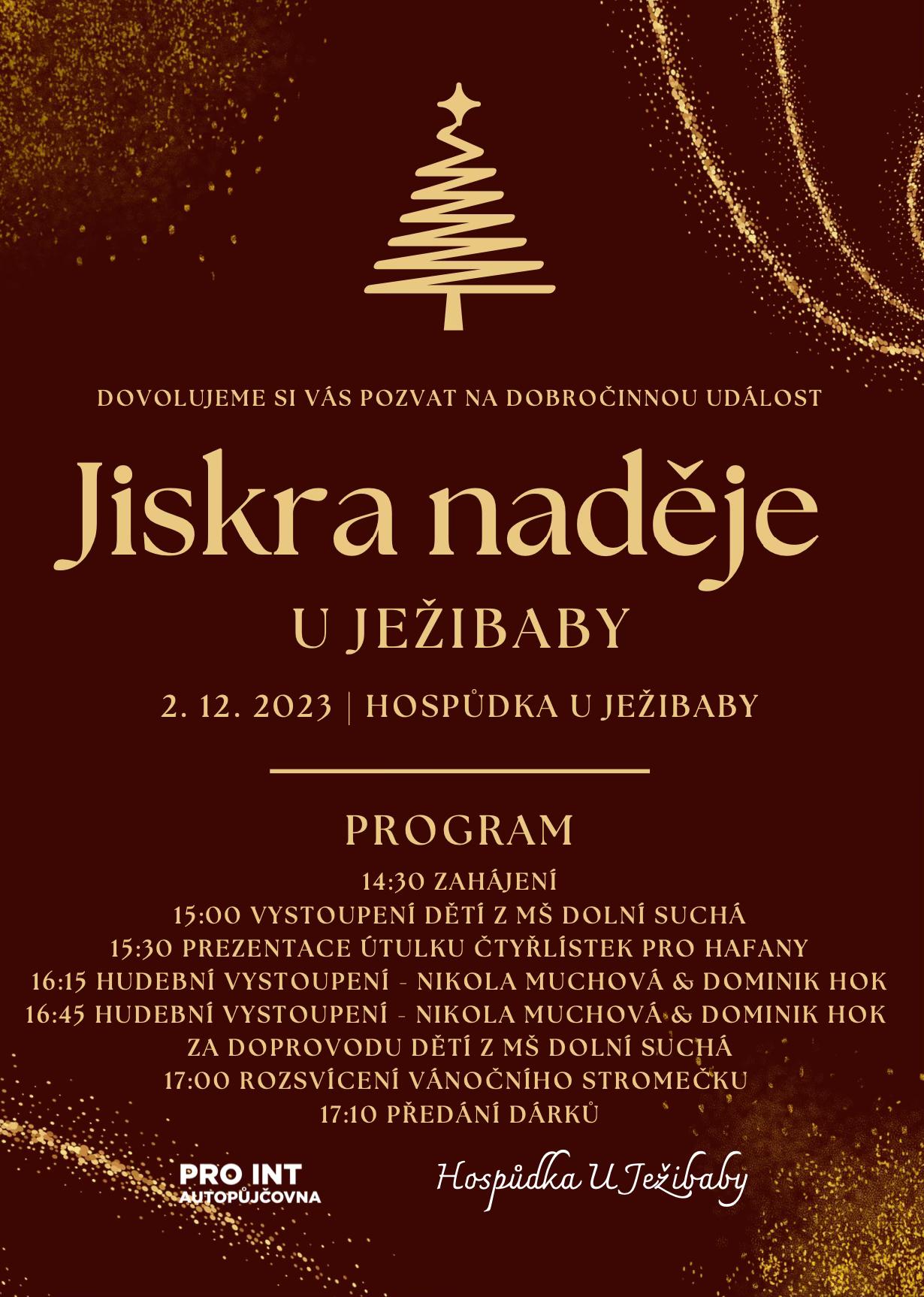 2.12.2023 – Jiskra naděje – rozsvícení vánočního stromečku