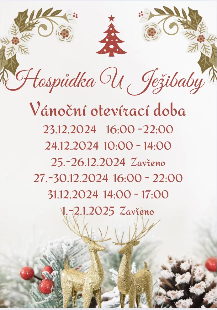 VÁNOČNÍ OTEVÍRACÍ DOBA